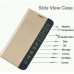 Smart Health Protective Case Verge Window View Flip Leather Case for Samsung Galaxy S6/S6 Edge-Golden