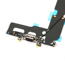 iPhone 7 Plus Complete Charging Connector Unit with Flex in Black -Replacement part
