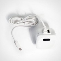 2.1 Amp Smart Lightning USB + USB Charger - White