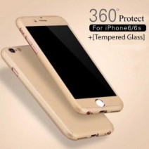 360 Degree Protection Ultra Thin Case Compatible For iPhone 6/6S - Gold