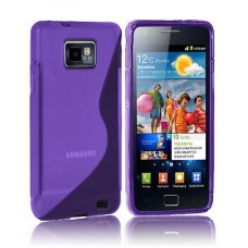 GRIP S-LINE SILICONE GEL CASE FITS SAMSUNG GALAXY S2 i9100 - PURPLE