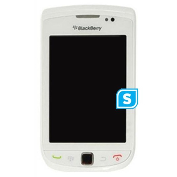 Blackberry 9800 Torch Complete front A Frame, Lcd Screen, Slider, Flex and Digitizer Touchpad White