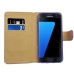 Book Shape Back Leather Case Cover for Samsung Galaxy S7 in Blue