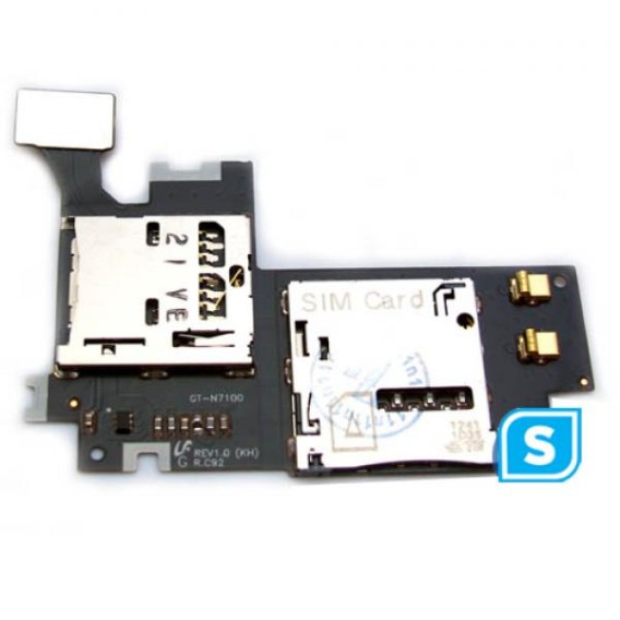 Samsung Galaxy Note 2 GT-N7100 sim card and memory card flex