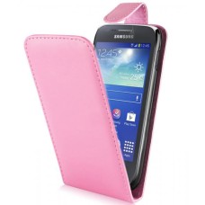 Leather feel Flip Pouch Compatible For Samsung Galaxy Ace 3 - pink