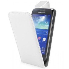 Leather feel Flip Pouch Compatible For Samsung Galaxy Ace 3 - white