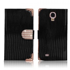 Diamond Luxury Book Shape Fancy Wallet Back Case for Samsung GALAXY S5 i9600-Black