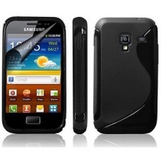 S-Line Wave Gel TPU Silicone Case Cover Skin for Samsung Galaxy Ace Plus S7500-Black