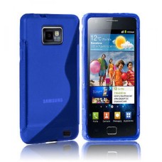 GRIP S-LINE SILICONE GEL CASE FITS SAMSUNG GALAXY S2 i9100 - BLUE