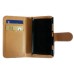 Leather Feel Flip Book Shape Back Case for Samsung galaxy Ace 3 - Blue