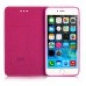 Xondo leather feel flip Wallet Case Cover For iPhone 7 in Hot Pink