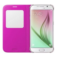 Samsung Galaxy S6 S View Premium Cover Case - Hot Pink in retail pack