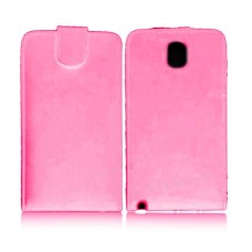 Leather feel Flip Pouch Compatible For Samsung Galaxy Note 3 - Pink