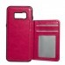 VINTAGE SERIES - Galaxy S8 Leather Case With Card Slot Pink