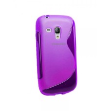 S-Line TPU Silicon Case For Samsung Galaxy S3 mini i8190 Back Cover - Purple