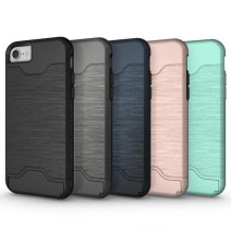Card Slot Case For iPhone X 8 Armor case hard shell back cover with kickstand case