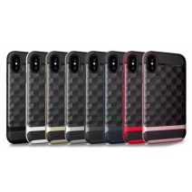 3D 2in1 Armor PC Frame Soft TPU Back Cover Case for Iphone x