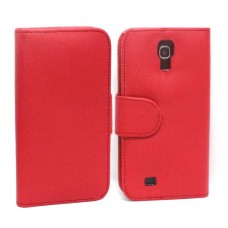 Leather Feel Flip Book Shape Back Case Samsung Galaxy S4 i9505 - Red