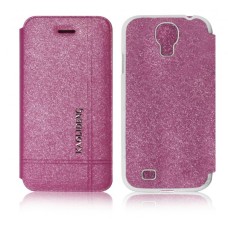 Sparkling Pink Color Fancy Leather Feel Smooth Back Case Cover for Samsung Galaxy S4 i9505