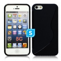 S-Line Gel Case Compatible For iPhone 5C - Black