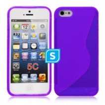 S-Line Gel Case Compatible For iPhone 5C - Purple