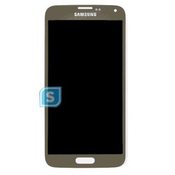 Genuine Samsung Galaxy S5 SM-G900F Lcd and digitizer in Gold - Samsung Part number: GH97-15734D