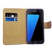 Book Shape Back Leather Case Cover for Samsung Galaxy S7 Edge in Blue