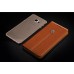 xondo leather feel flip back case cover for Samsung S6 in Brown