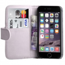 Premium Book Shape Wallet Case Compatible for Apple iPhone 6 Plus in White