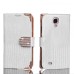 Diamond Luxury Book Shape Fancy Wallet Back Case for Samsung GALAXY S4 i9505 in White